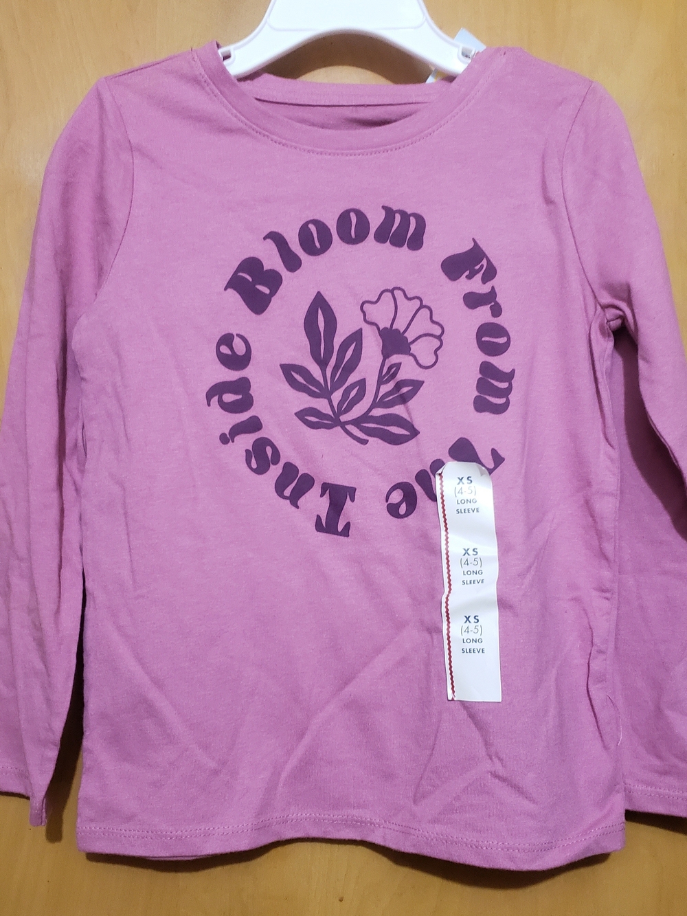 Cat & Jack Mauve Pink Long Sleeve Graphic Tee